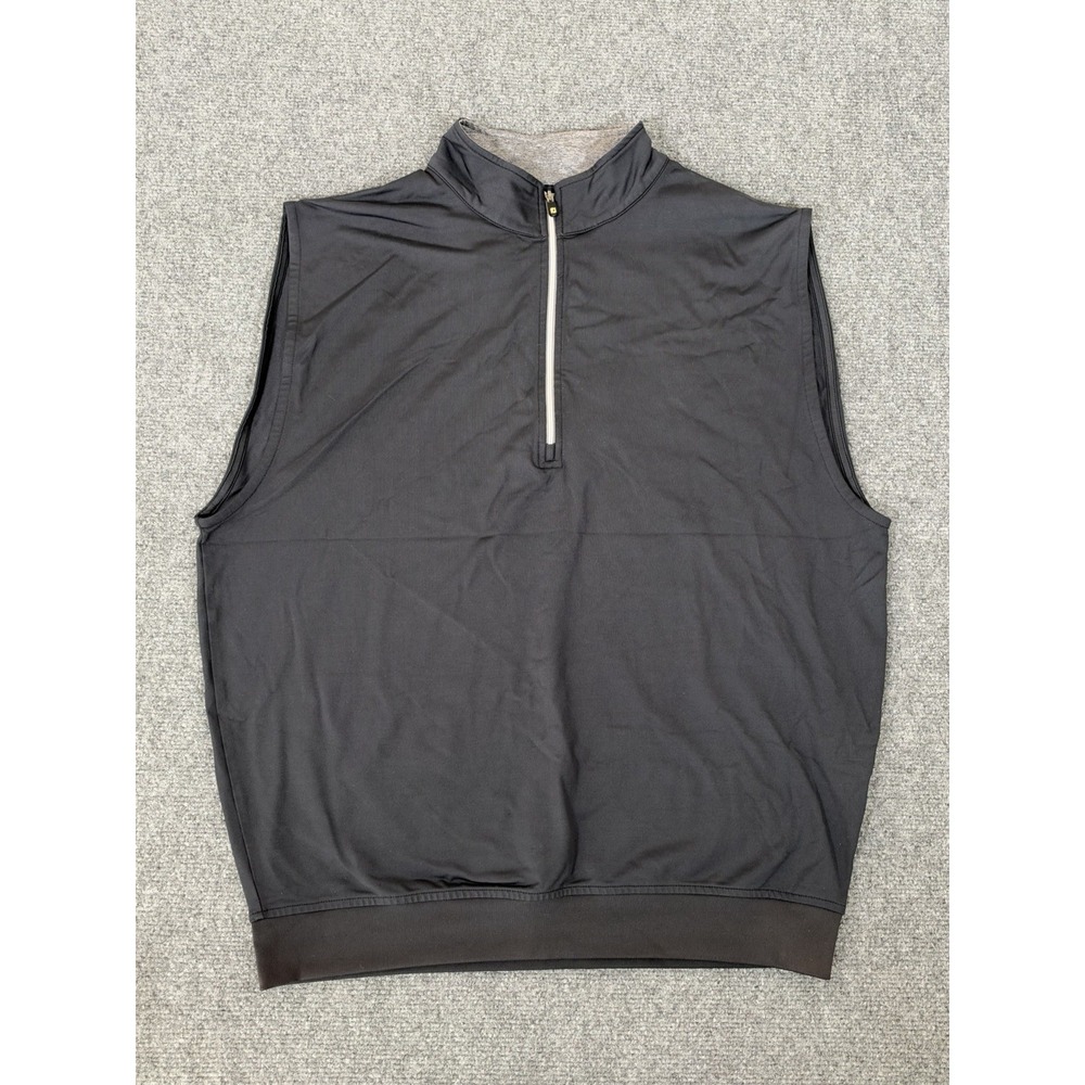 FootJoy Vest Mens Medium Black Half Zip Jersey Golf Performance Outdoors Casual